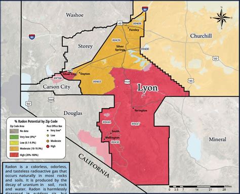 Lyon County Radon Map Extension University Of Nevada Reno