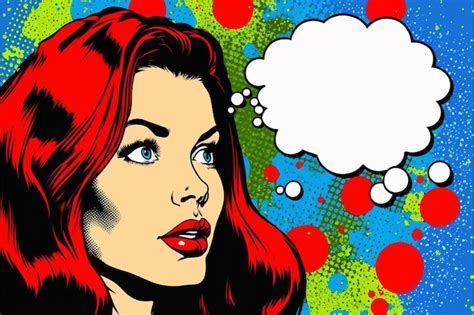 Premium Photo Pop Art Illustration Of Woman With The Speech Bubble