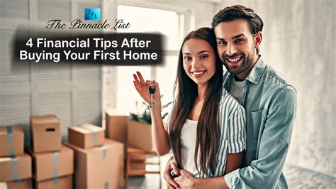 4 Financial Tips After Buying Your First Home The Pinnacle List