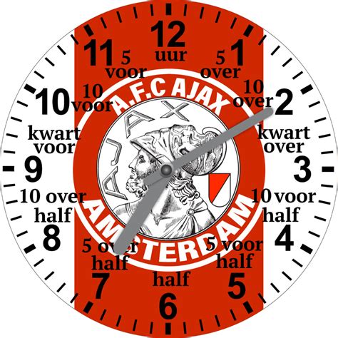 Klok Ajax Oude Logo Leren Klokkijken Stickers Op Maat