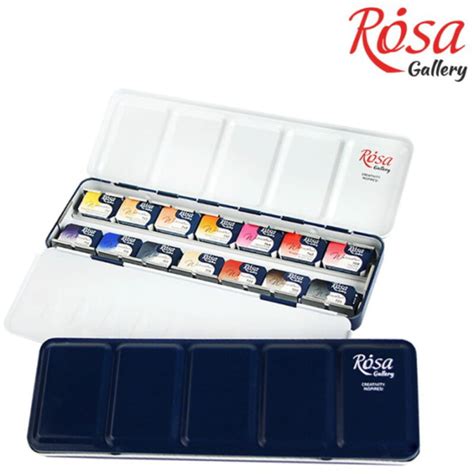 Set Acuarele Rosa Gallery Portrait Metal 14 Godete Colorit