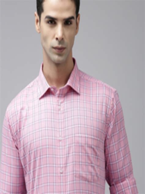 Buy Park Avenue Men Slim Fit Opaque Checked Pure Cotton Formal Shirt