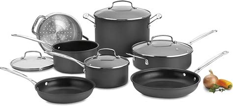 Cuisinart 11 Piece Cookware Set Black Chefs Classic