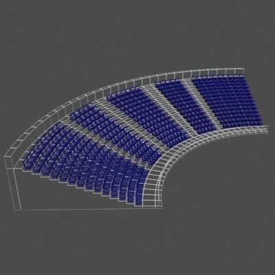 stadium seats 3d model