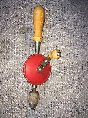 Vintage Hand Drill Egg Beater Woodworking Red Usa Ebay