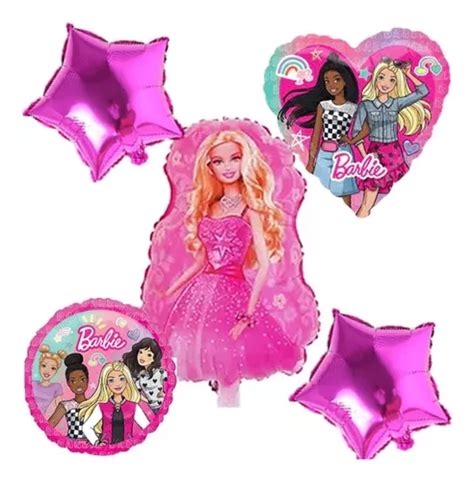 Set De Globos Barbie Fiesta Rosa Niña Cuotas sin interés