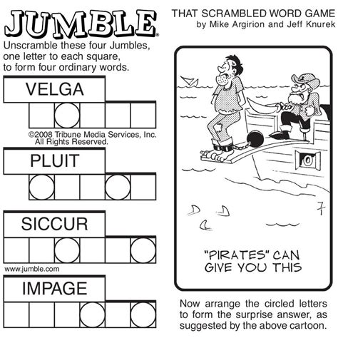 Today S Jumble Printable