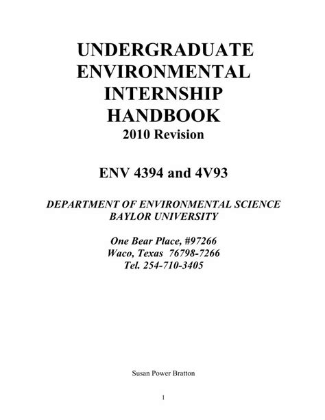 Pdf Undergraduate Environmental Internship · Pdf Fileundergraduate