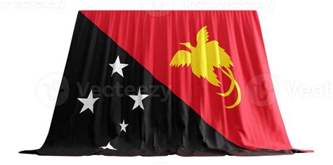 Papua New Guinea Flag Curtain In 3d Rendering Called Flag Of Papua New Guinea 30341353 Png