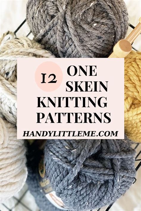 12 One Skein Knitting Patterns Arzya