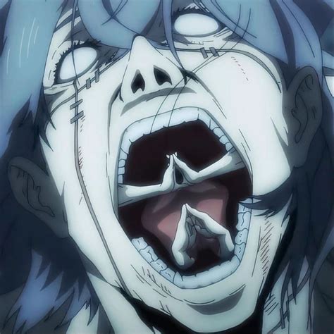 An Anime Character With His Mouth Wide Open