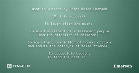 What Is Success By Ralph Waldo Emerson Emerson Pensador