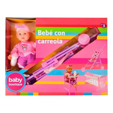 Set De Mu Eca Baby Boutique Carriola Silla Cuna Walmart