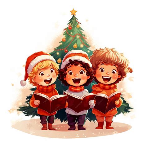 Premium Photo Joyful Melodies Happy Kids Christmas Singing In Musical