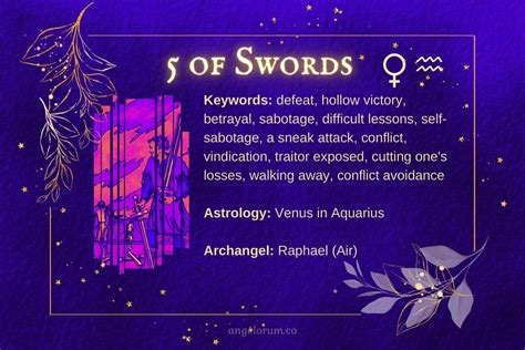 5 Of Swords Angelic Tarot Card Meanings ⋆ Angelorum Tarot