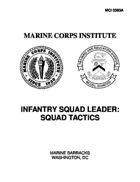 Infantry Squad Leader Squad Tactics Pdfcoffeecom