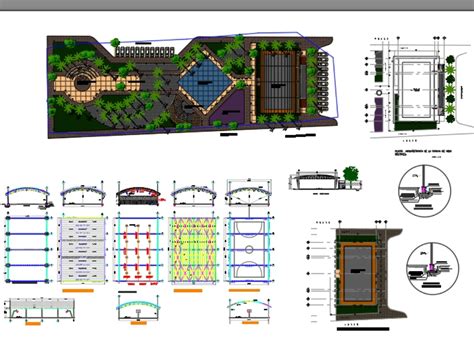 Cancha Techada En Autocad Descargar Cad Gratis Mb Bibliocad