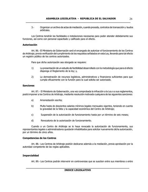 Pdf Ley De Mediacion Conciliacion Y Arbitrajeelsalvadorlawproleyes1leyes De El Salvador