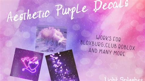 Purple Aesthetic Decal Id Roblox