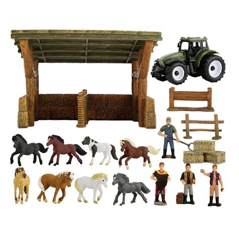 Realistic Horse Stable Playset Toys Pretend Play Educational ...