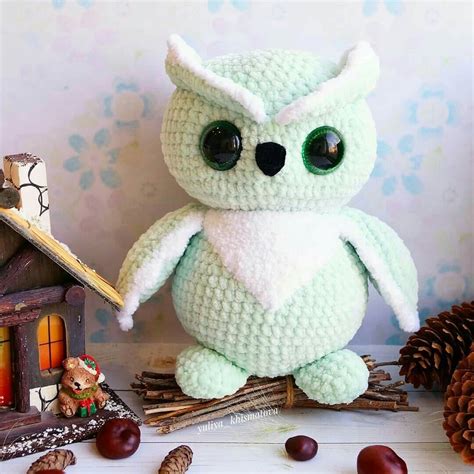 Crochet Pattern Owl Pdf Plush Stuffed Owl Pattern Etsy