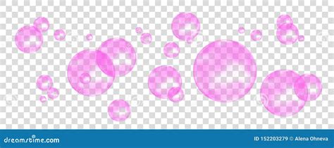 Burbujas Rosadas Del Aire Que Chisporrotean O Del Agua En El Fondo