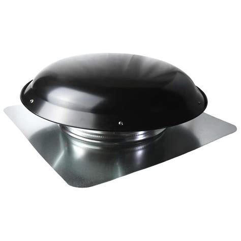 Maxx Air 144 Sq In Nfa Black Galvanized Steel Static Roof Vent With Low Profile Dome