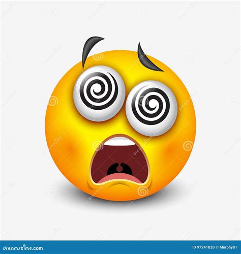 Dizzy Face Emoticon Emoji Vector Illustration