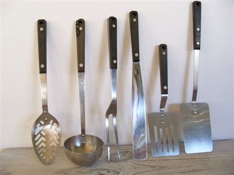 Flint Arrowhead Ekco Vintage Stainless Cooking Utensils Usa