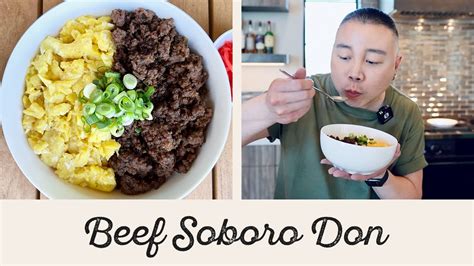 My Grandmas Soboro Don Recipe W Ground Beef 💯 Youtube