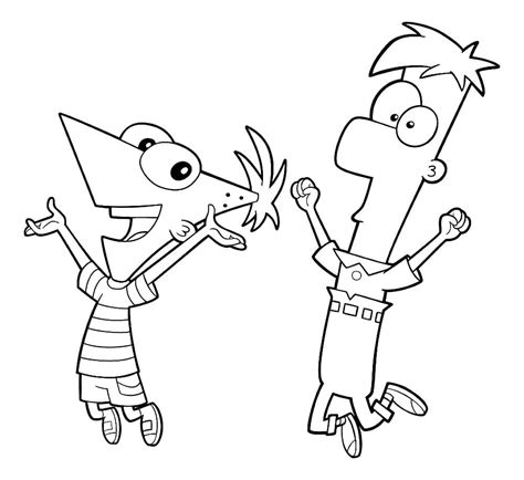 Dibujos De Phineas Y Ferb Para Colorear Wonder Day