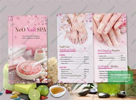 Những Mẫu Menu Nail Salon Nail Spa Nail Bar Khổ Lở đẹp Hút Hồn