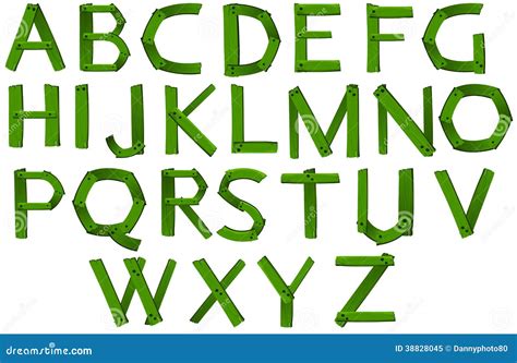 Printable Green Alphabet Letters