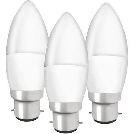 LED Candle Light Bulbs BC Bayonet 3 Pack Long Lasting Candle B22 LED