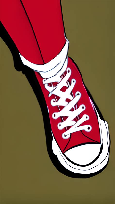 Cartoon Red Converse Shoe Graphic · Creative Fabrica