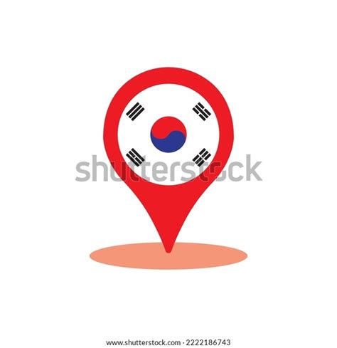 Korean Flag Logo Map Shape Vector Stock Vector Royalty Free