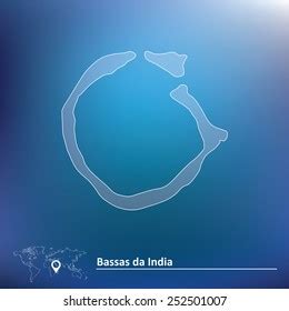 map bassas da india vector illustration stock vector royalty