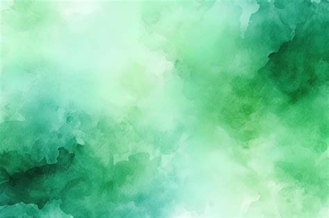 Premium Ai Image Green Abstract Watercolor Background