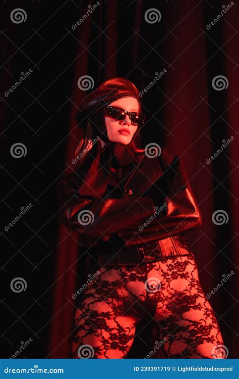 Low Angle View Of Stylish Seductive Stock Image Image Of Model