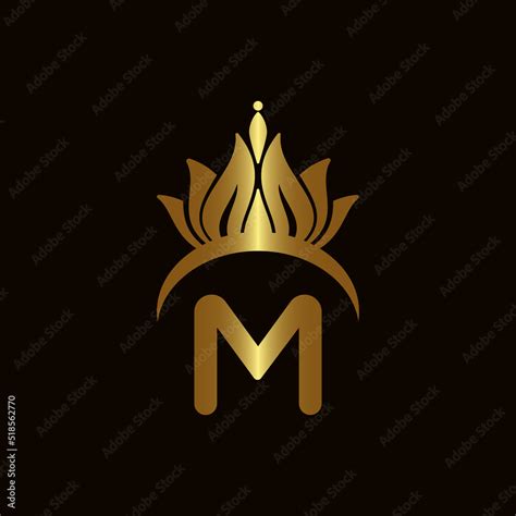 Letter M Crown Logo Crown Logo On Letter M Vector Template Design