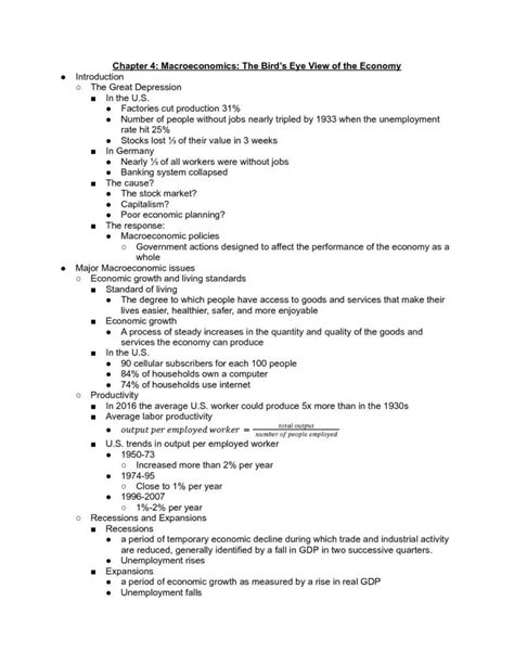 Principles Of Macroeconomics Econ Full Notes Studylast