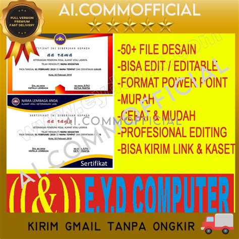 Jual Desain Sertifikat Piagam Koleksi Template Power Point Shopee Porn Sex Picture