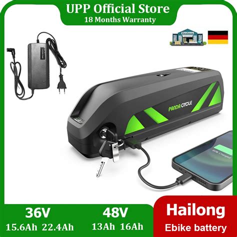 Hailong Ebike Battery 36V 15 6AH 22 4AH LG 48V13AH 16AH 18650 Electric