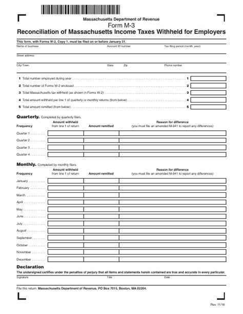 Ma Form M3 Fillable Printable Forms Free Online