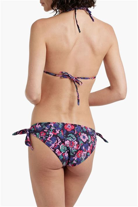 ISABEL MARANT Shayla Floral Print Triangle Bikini Top THE OUTNET