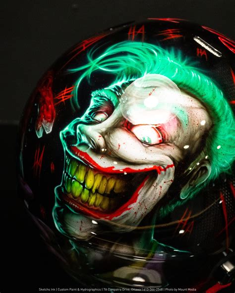 Carbon Racing Helmet Joker Theme Airbrush Artwork — Sketchs Ink