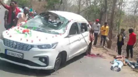 Death Of 3 People Going For A Walk With The Grooms Car Road Accident In Janjgir Champa District