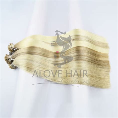 Full Cuticle Virgin Hair Different Color Flat Tip Keratin Hair Extensions Alove Hair