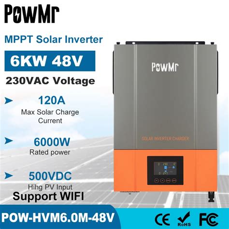 Powmr Kw Hybrid Solar Inverter Pure Sine Wave Inversor V Vac Pv