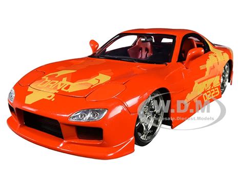 Orange Julius Mazda Rx 7 Fast And Furious Movie 124 Diecast Model Car Jada 30747